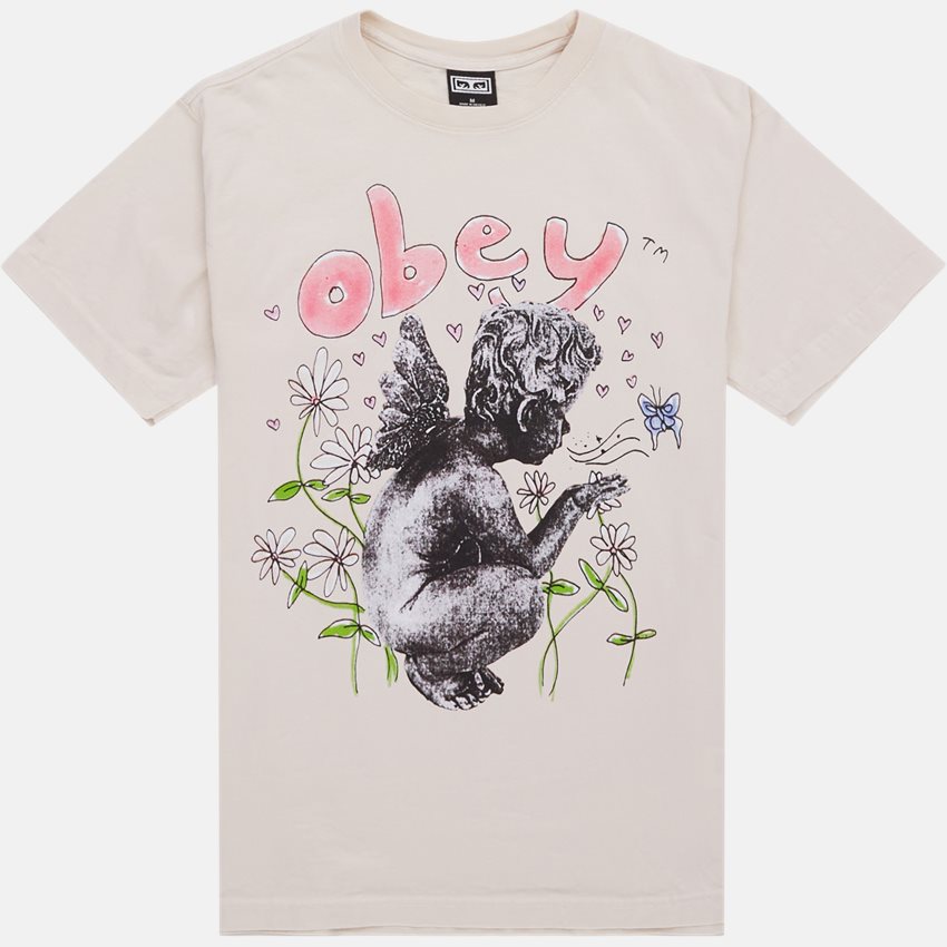 Obey T-shirts OBEY GARDEN FAIRY 166913369 OFF WHITE